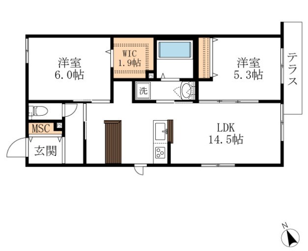 Ｍａｉｓｏｎ　Ｓａｋｕｒａ 間取り図