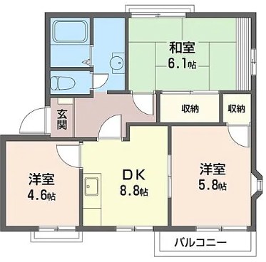 オークヒルＡ 間取り図