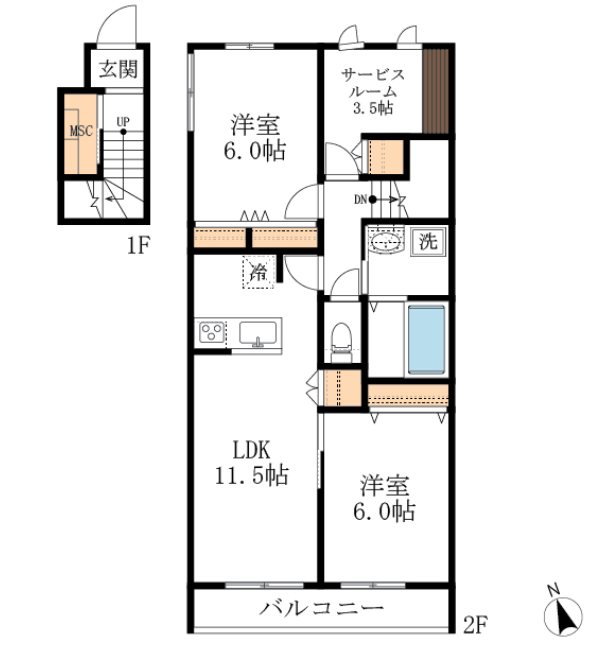 プリザント・日野 間取り図