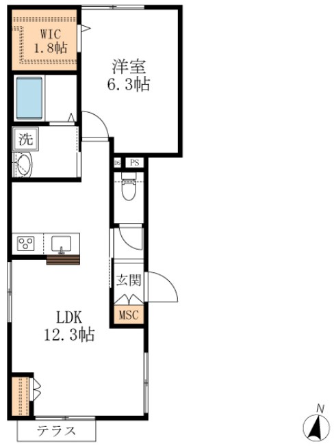 メゾン　ド　リッシュ 間取り図