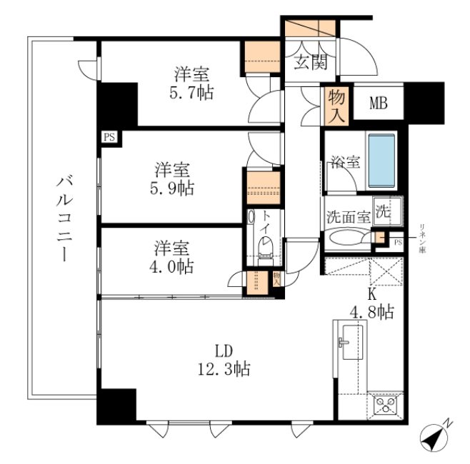 アトラス豊田 間取り図