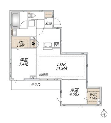 オカバ八王子堀之内ヘーベルメゾン 間取り図
