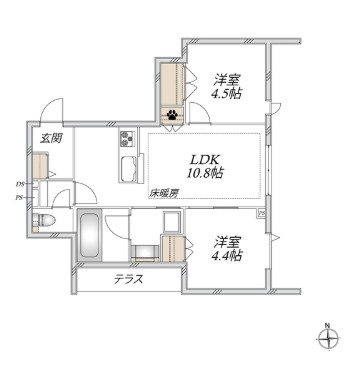 オカバ八王子堀之内ヘーベルメゾン 間取り図