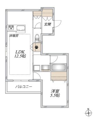 オカバ八王子堀之内ヘーベルメゾン 間取り図