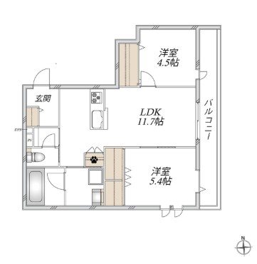 オカバ八王子堀之内ヘーベルメゾン 間取り図