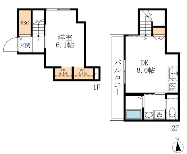 プチメゾン横山 102号室 間取り