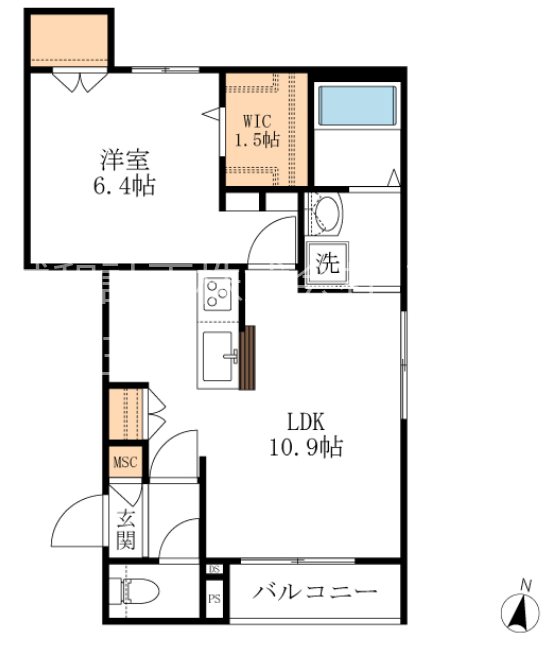 メゾン　ド　リッシュ 間取り図