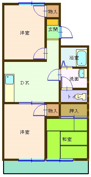 プリシュール湯浅 間取り