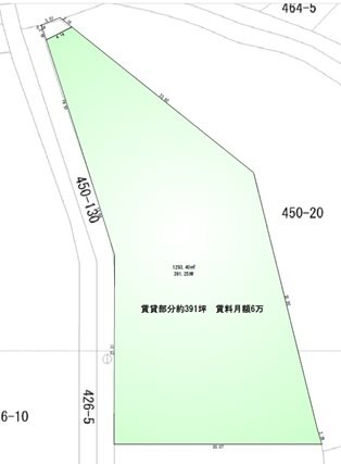 【貸土地】有田川町奥　1293㎡　約391坪 間取り