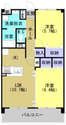 グランディール陽東 間取り