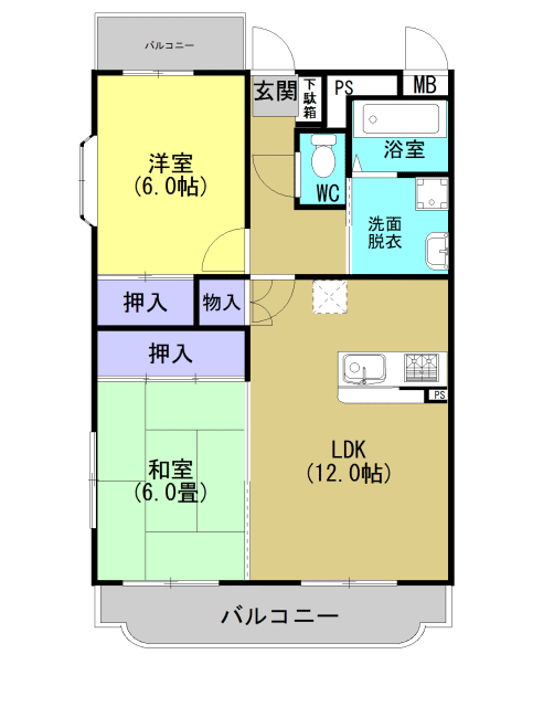 グランディールⅢ（八王寺） 間取り