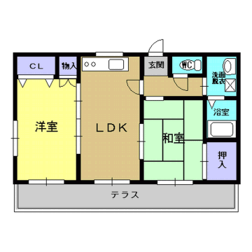 大仙ハイツ 間取り