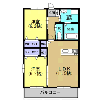 コンフォート菊池 間取り