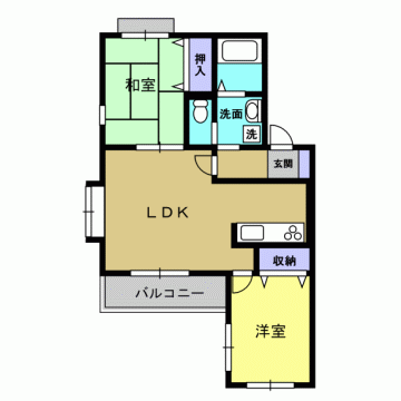 シャトー光の森D 間取り