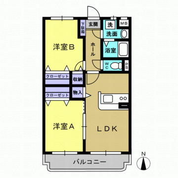 ユーミー　ＥＢＩＮＵＭＡ 間取り