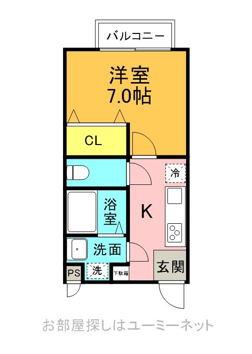 メゾンブルー上荒田 間取り