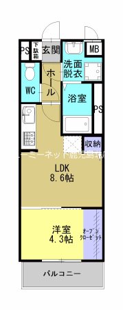 FORTUNA川内平佐 間取り
