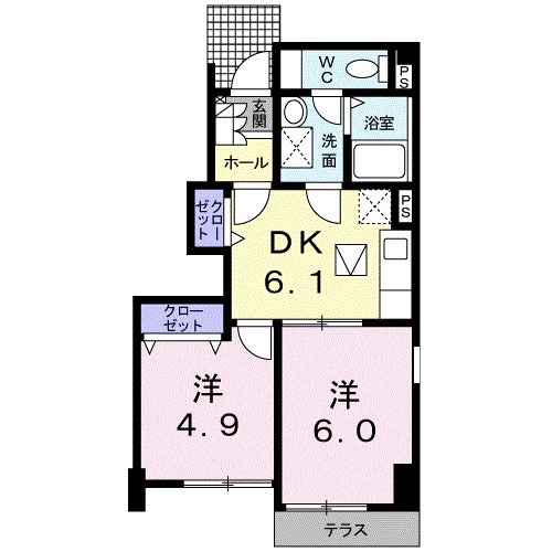 ハッピ－スマイル・Ｋ．Ｊ 間取り