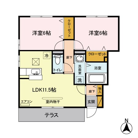 エーデルワイス　Ａ 間取り