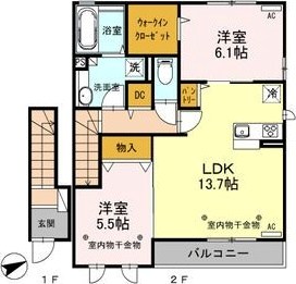 ミルアモール　D 間取り