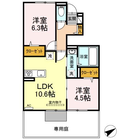 フェリーチェ中郷 間取り