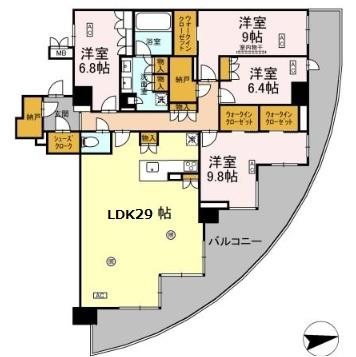 ザ・パークハウス鹿児島中央タワー 間取り