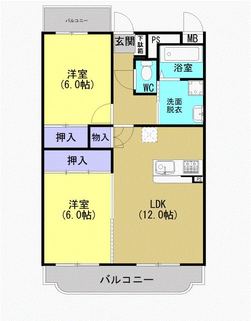 グランディールⅢ（八王寺） 間取り