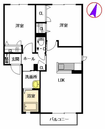 ライフステージ長嶺　Ａ棟 間取り