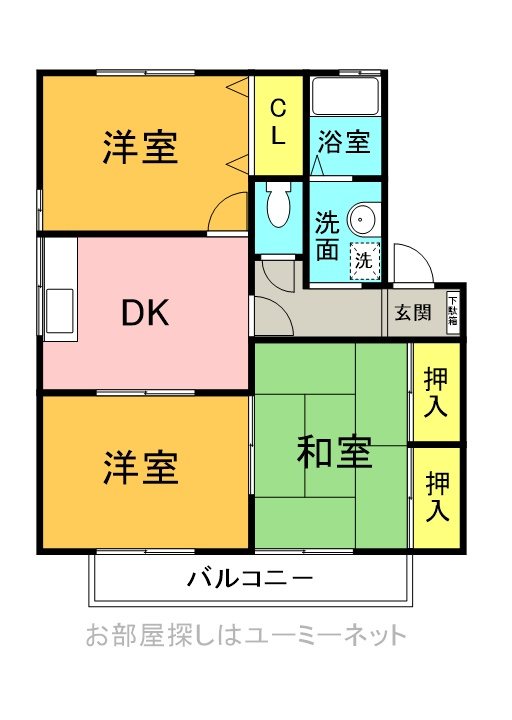 セジュール・ウィルモアB棟 間取り