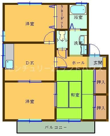 セジュール・ウィルモアB棟 間取り
