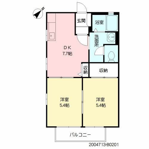 スターハイツ　Ｂ棟　 間取り