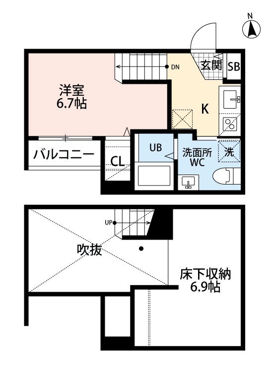 Affitto 熊本駅前(アフィット) 間取り