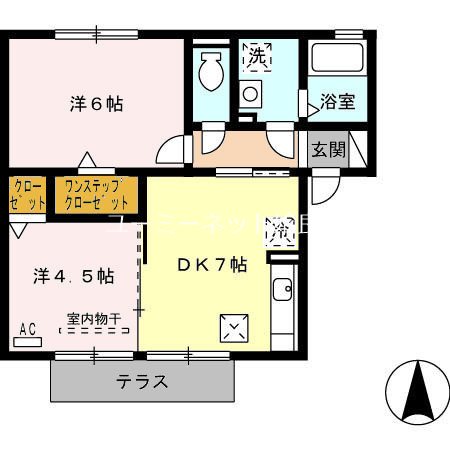 グランモアK　Ｂ棟 間取り