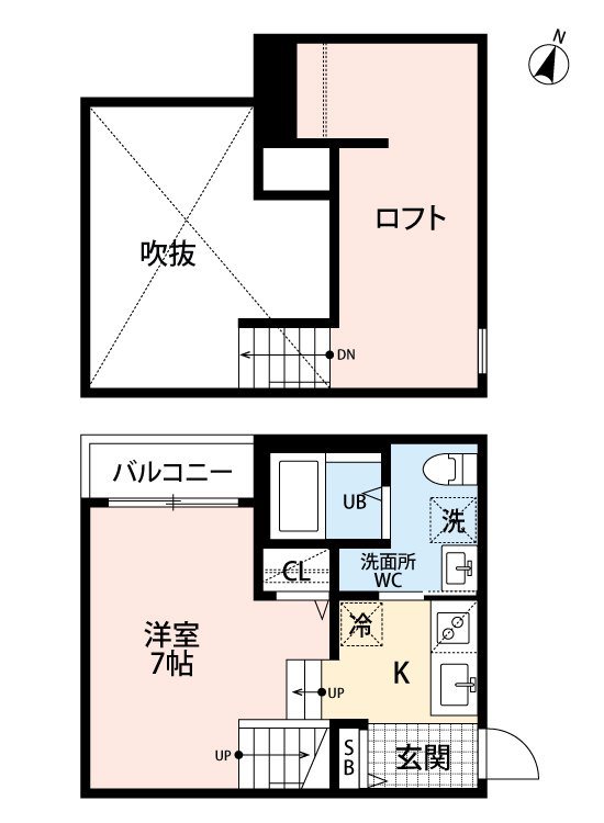 LaLuce黒髪(ラルーチェ) 間取り