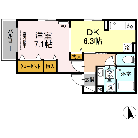 Lungo la ferrovia.307(ﾙﾝｺﾞﾗﾌｪﾛｳﾞｨｰｱ.307) 間取り