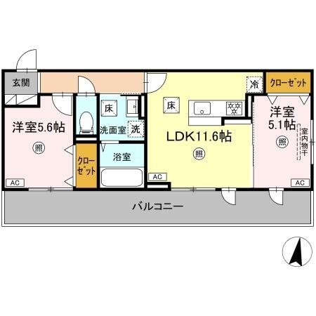 (仮称)D-ROOM水前寺5丁目 間取り
