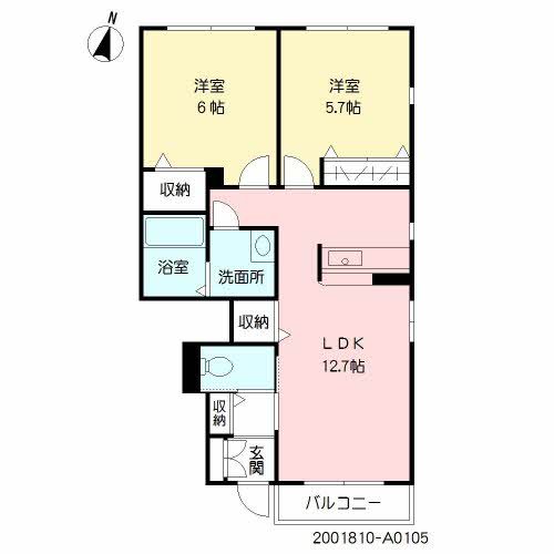 サンロードⅢ　Ａ棟 間取り