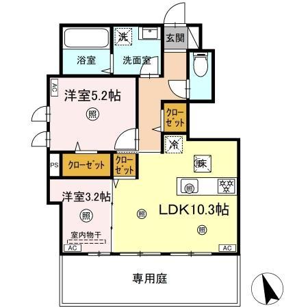 (仮称)D-ROOM帯山 間取り