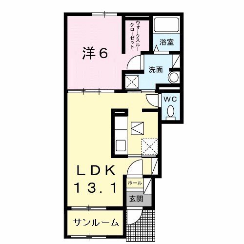 アルドール　アサヒ　Ⅰ 間取り