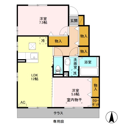 エルミタージュ　Ｂ 間取り