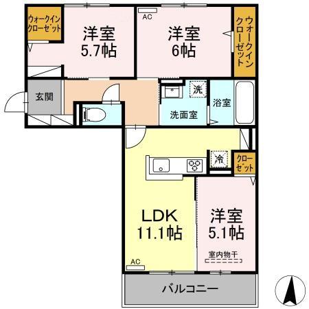 Avenir宮内町Ⅰ 間取り