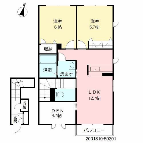 サンロードⅢ　B棟 間取り