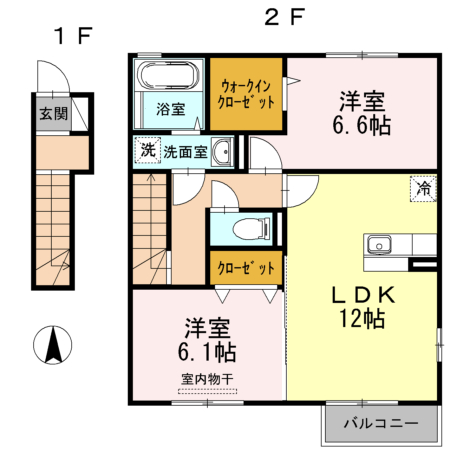 ヴィスキオ　M 大江 間取り