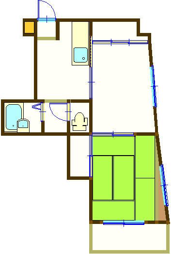 ハイツ仮屋 間取り