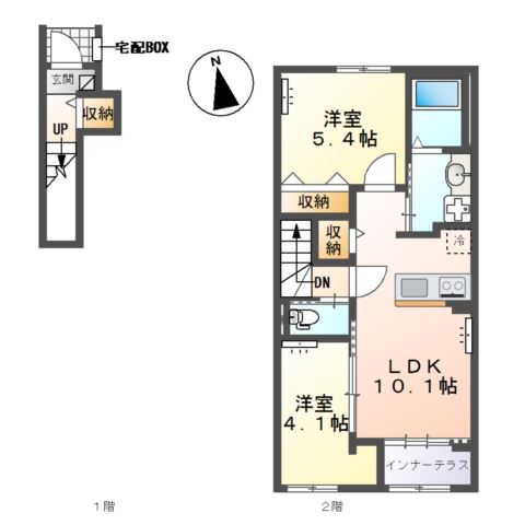 下野市下石橋新築アパート 間取り