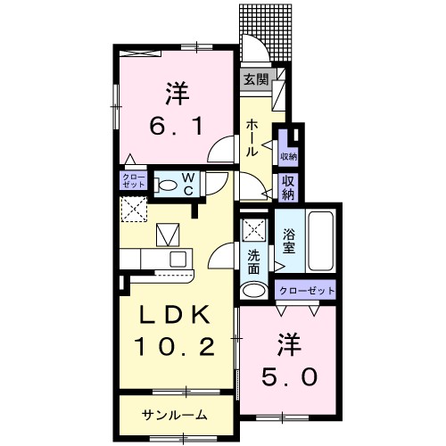 ベル　メゾン　永利 間取り