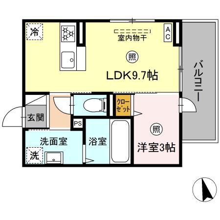 D－ROOM西熊本駅 間取り
