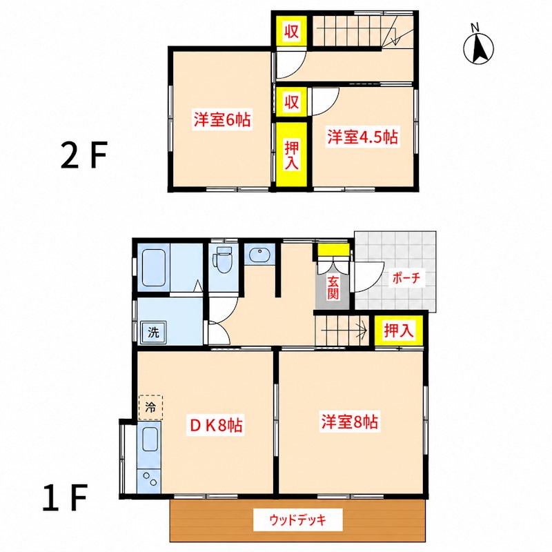 住吉貸家　A棟 間取り