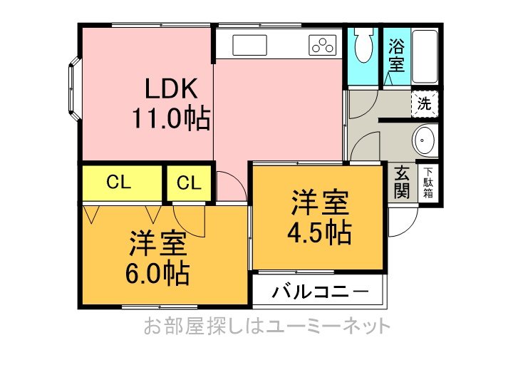 コーポアーバン３ 間取り