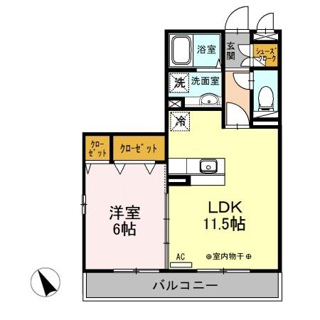 アネシス城北　Ｂ 間取り